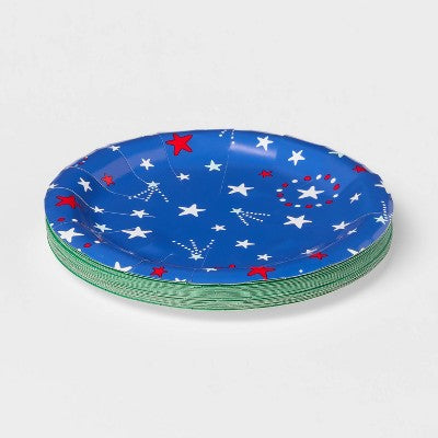 Dinner Disposable Plates 8.6"x8.6" - 20ct - Sun Squad