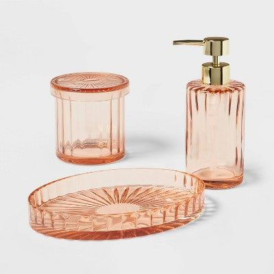Colored Glass Bath Tray Pink - Threshold