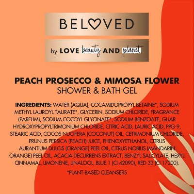 Beloved Peach Prosecco & Mimosa Flower Shower & Bath Gel 11.8oz