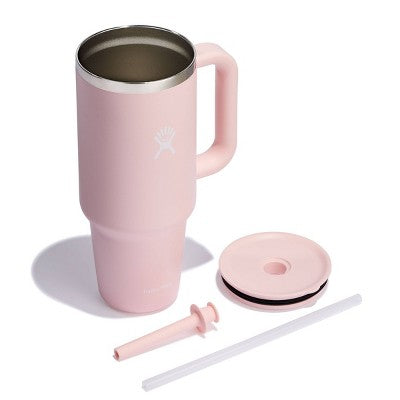 Hydro Flask 40oz All Around Travel Straw Tumbler - Trillium: Double-Wall, BPA-Free