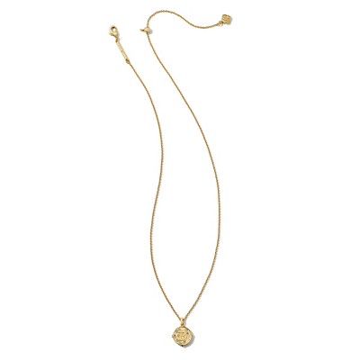 Kendra Scott Initial "B" Pendant Necklace - Gold: 14K Gold Over Brass