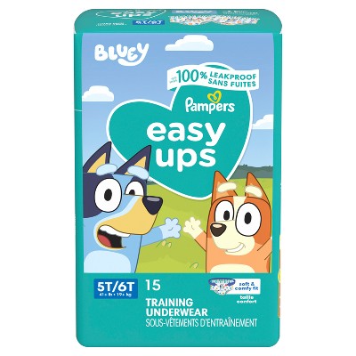 Pampers Easy Ups Bluey Training Underwear - Size 5T6T - 15ct