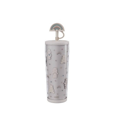 Zak Designs 25oz Care Bears Double-Wall Plastic Straw Tumbler