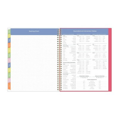 Blue Sky Weekly/Monthly Wirebound Teacher Lesson Planner 8.5"x1" Printed Apple Sketch