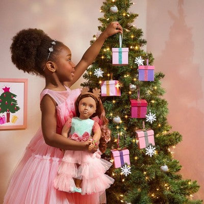 Our Generation Surprise Decorations Holiday Gift Box Series Limited Edition Collectible Ornaments & Mystery Box Accessories for 18" Doll