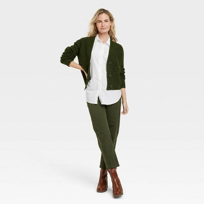Women's Oversized Long Sleeve Collared Button-Down Shirt - L
