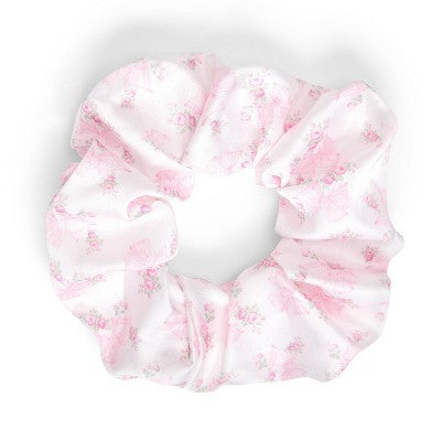 Goody x LoveShackFancy Large Satin Scrunchies - Rosa Beaux and English Ivy - 3ct - Pink