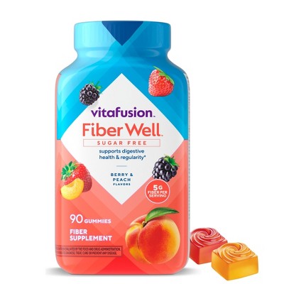 Vitafusion Fiber -Well Fiber Supplement Gummies -Fruit Flavors- 90ct EXP:04/2027