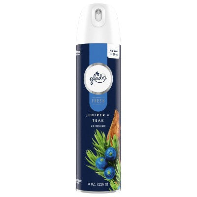 Glade Fresh Aerosol Room Air Freshener - Juniper & Teak - 8oz