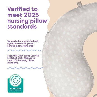 Boppy Uplift Nursing Pillow - Tan Pebbles: Polka Dots, 20" Length, 19.5" Width, 7" Thickness