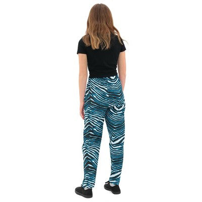 NFL Carolina Panthers Zubaz Youth Zebra Screen Print Pants - 16/18