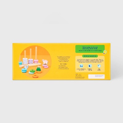 Stack & Sort Toy - 66pcs - Gigglescape: Stainless Steel & Wood, Baby & Toddler Learning, Developmental Toys