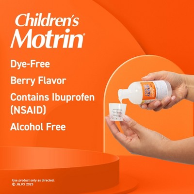 Motrin NSAID Children's Original Dye-Free Ibuprofen Liquid - Berry - 8 fl oz