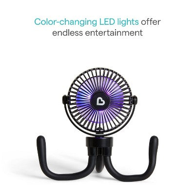 Munchkin Stroller Fan - Portable Baby Cooling System with LED Lights: Compatible With Most Strollers