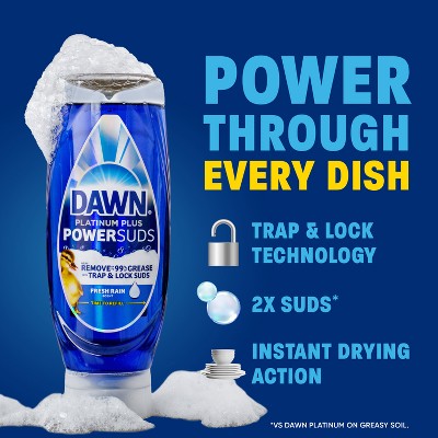 Dawn Platinum Plus PowerSuds Ez Squeeze Dish Soap - Fresh Rain - 17.4 fl oz
