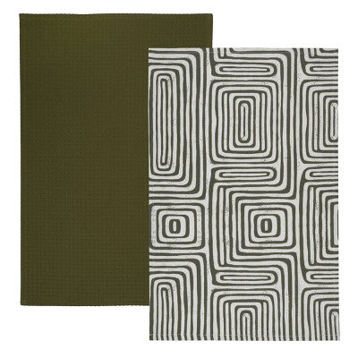 2pk Dishtowels Maze - Bullseye's Playground