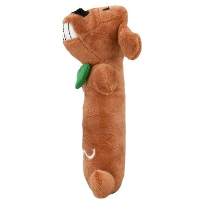 Multipet Gingerbread Loofa Dog Interactive Plush Toy