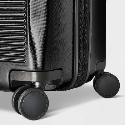 29" Hardside Checked Spinner Suitcase Black - Open Story™ (LOCAL PICKUP ONLY)