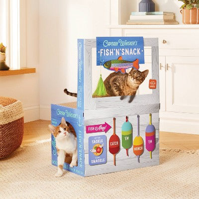 Fish N Snack Shack Novelty Cat Scratcher - Assorted Grays - 31" - Boots & Barkley