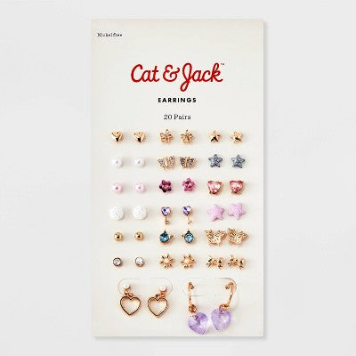 Girls' 20pk Earring Set - Cat & Jack
