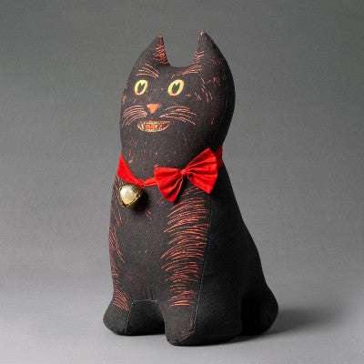 16"x8" Black Cat Novelty Plush Pillow - John Derian For Target