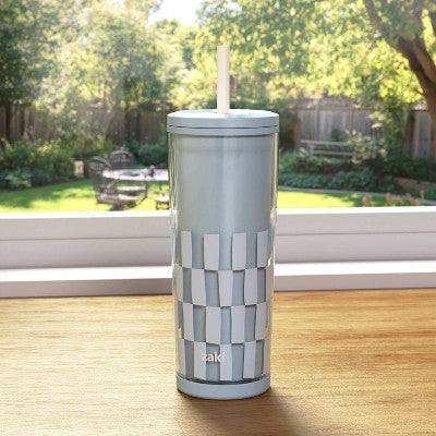 Zak Designs 25 fl oz SAN Straw Tumbler Lake Striped