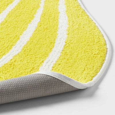 Lemon Shaped Machine Washable Non-Slip Bath Rug Yellow - Room Essentials (LOCAL PICKUP ONLY)
