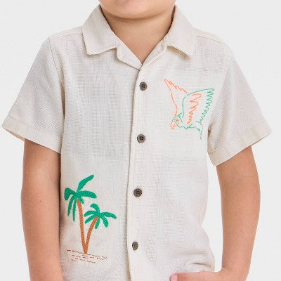 Toddler Boys' T-Shirt - Cat & Jack Cream 3T