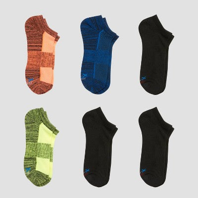 Hanes Premium Boys' 6pk No Show Socks - Colors May Vary L