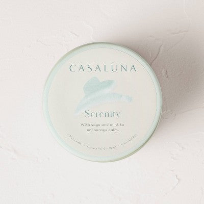 2-Wick Ceramic Jar Candle with Lid Serenity 15oz - Casaluna