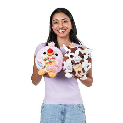 Snackles 8" Cow and Kung Fu Tea Plush: Stuffed Animal Polyester Character, Snackles Series 2