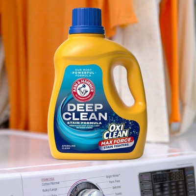 Arm & Hammer Plus OxiClean Max Force Deep Clean Stain Sparkling Clean Liquid Detergent 50 Loads - 75oz