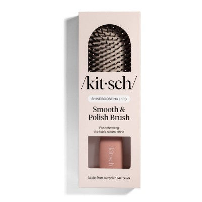 Kitsch Smooth & Polish Hair Brush - Terracotta: Nylon Bristles, Detangling, All Hair Types