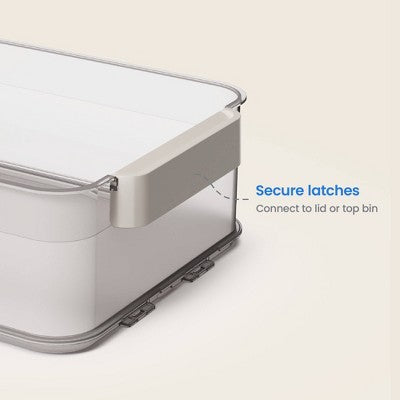 Click in Place 10qt Clear Plastic Storage Bin with White Latch for Home and Office Organization - Brightroom?