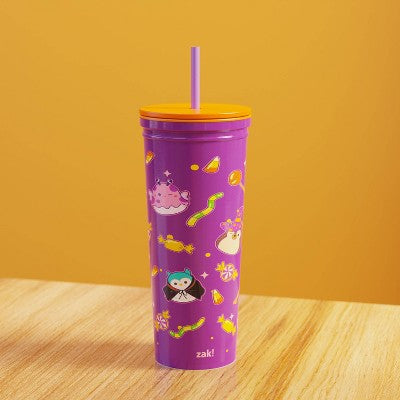 Zak Designs 23floz Stainless Steel Squishmallows Halloween Kendall Straw Tumbler