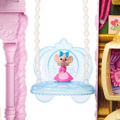 Disney Princess Pet Palace & Cinderella Fashion Doll with 2 Animal Friends & 20+ Furniture & Accessories