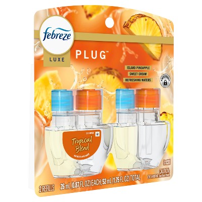 Febreze Luxe Plug Dual Air Freshener Refills - Tropical Blend - 1.75 fl oz/2ct