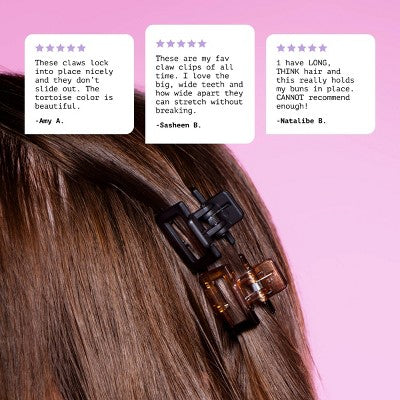 Gimme Beauty Fine Small Square Claw Clip - 8pc
