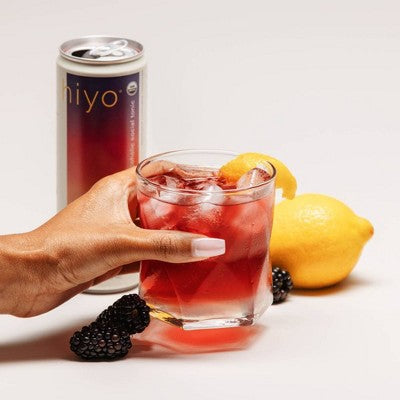 Hiyo Non-Alcoholic Blackberry Lemon Organic Social Tonic - 4pk/12 fl oz Cans