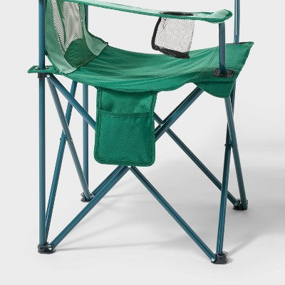 Folding Mesh Outdoor Portable Camping Chair Green - All In Motion (LOCAL PICKUP ONLY)