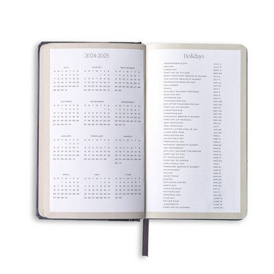 Wit & Delight 2024-25 Weekly/Monthly Academic Skinny Planner 7.875"x4.875" Black