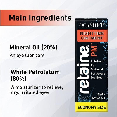 Ocusoft Retaine Nighttime Lubricant Eye Ointment 5g