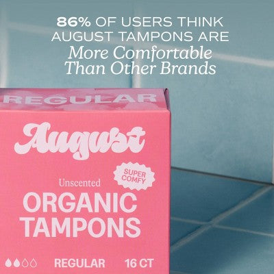 Its August Organic Regular Tampons - 16ct