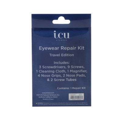 ICU Eyewear Travel Glasses Repair Kit - Black