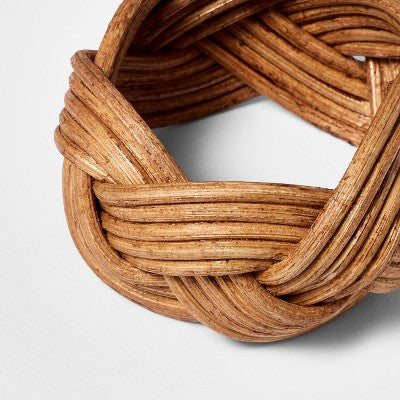 2pk Braided Woven Rattan Napkin Rings - Threshold designed with Studio McGee
