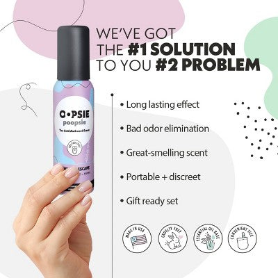 Oopsie Poopsie Toilet Odor Eliminator Toilet Spray - Lavender Escape - 2 fl oz: Ammonia-Free, Non-Powered