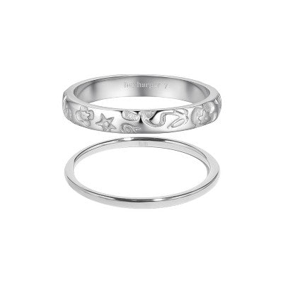 Hey Harper Aurie Ring Set - Silver Size 8