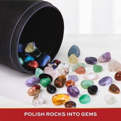 FAO Schwarz Toy Kids' Rock Tumbler with Clay and Gemstones - 22pcs: Science Creativity Kit for Grade 3