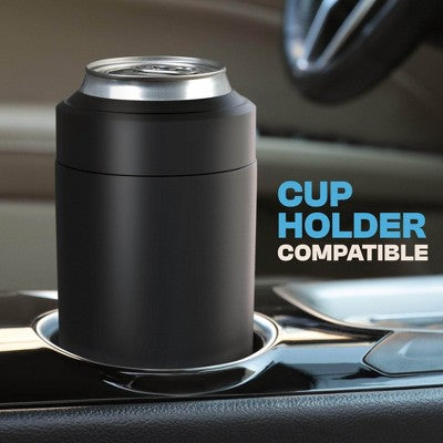 FrostBuddy Universal Buddy Insulated Can Cooler | Fits 12 / 16 Oz Cans, Slim Cans & Bottles | Stainless Steel Drink Holder Red