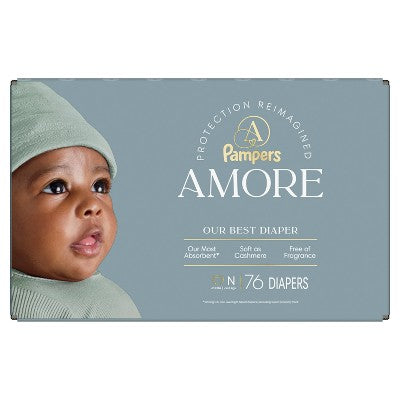 Amore by Pampers Diapers Super Pack - Size Newborn - 76ct